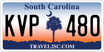 SC license plate KVP480