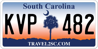 SC license plate KVP482