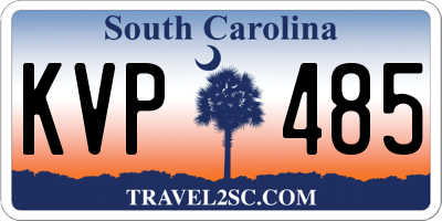 SC license plate KVP485