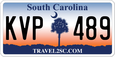 SC license plate KVP489