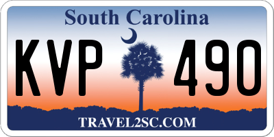 SC license plate KVP490
