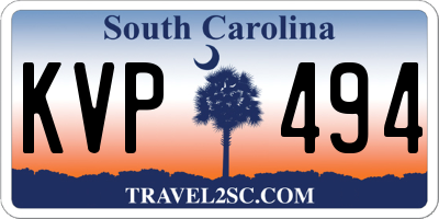 SC license plate KVP494