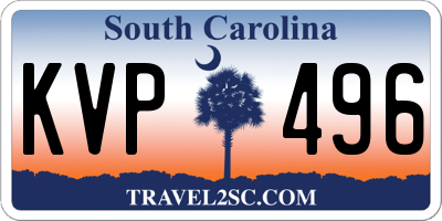 SC license plate KVP496