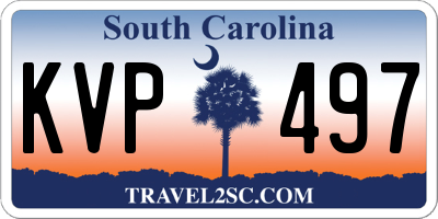 SC license plate KVP497
