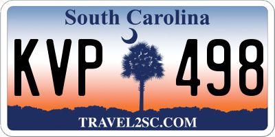 SC license plate KVP498
