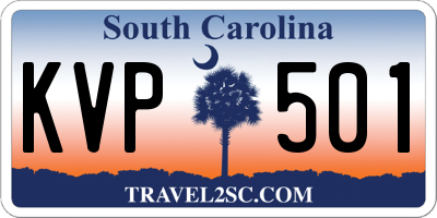 SC license plate KVP501