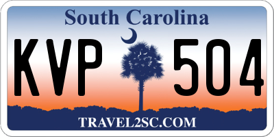 SC license plate KVP504