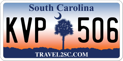 SC license plate KVP506