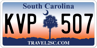 SC license plate KVP507