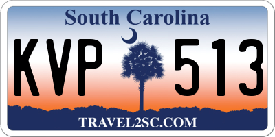 SC license plate KVP513