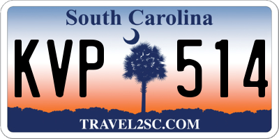 SC license plate KVP514