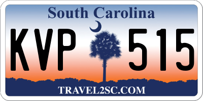 SC license plate KVP515
