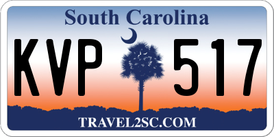 SC license plate KVP517