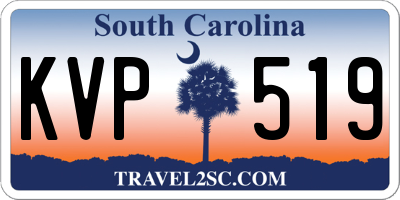 SC license plate KVP519