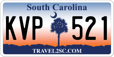 SC license plate KVP521