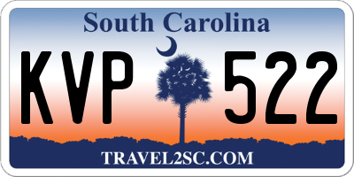 SC license plate KVP522