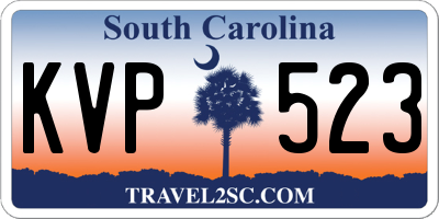 SC license plate KVP523