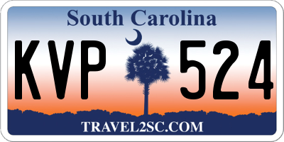 SC license plate KVP524