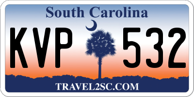 SC license plate KVP532
