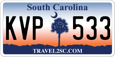SC license plate KVP533