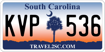 SC license plate KVP536