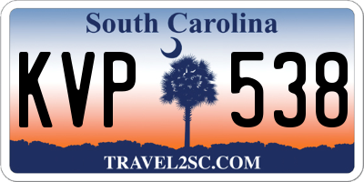 SC license plate KVP538