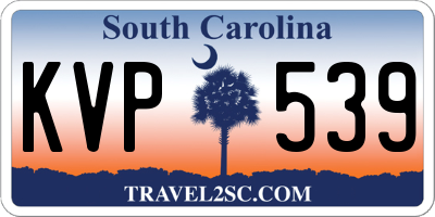 SC license plate KVP539