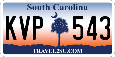 SC license plate KVP543