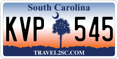 SC license plate KVP545