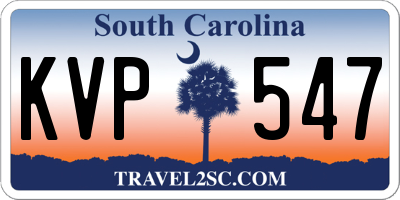 SC license plate KVP547
