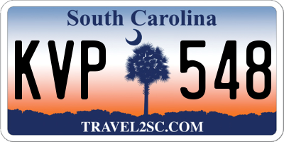 SC license plate KVP548