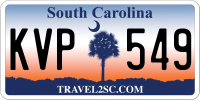 SC license plate KVP549