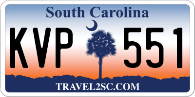 SC license plate KVP551