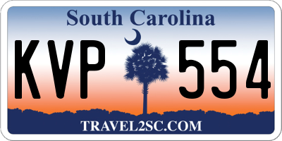 SC license plate KVP554