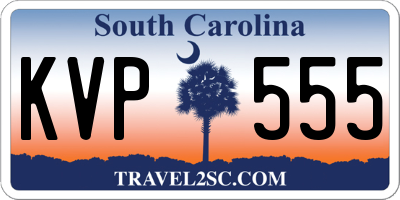 SC license plate KVP555