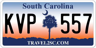 SC license plate KVP557