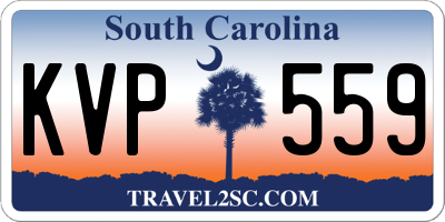 SC license plate KVP559