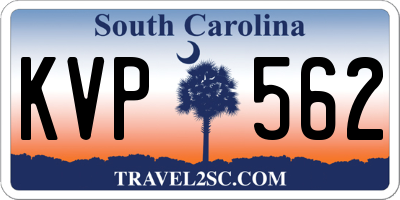 SC license plate KVP562