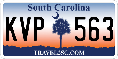 SC license plate KVP563