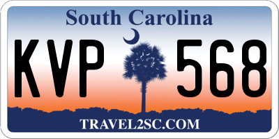 SC license plate KVP568