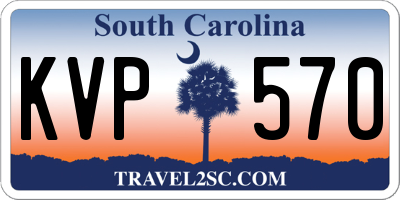 SC license plate KVP570