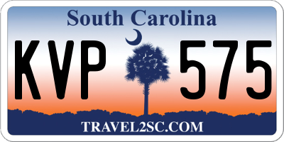 SC license plate KVP575