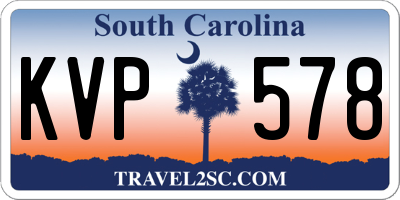 SC license plate KVP578