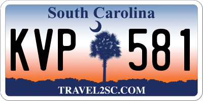 SC license plate KVP581