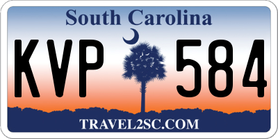 SC license plate KVP584
