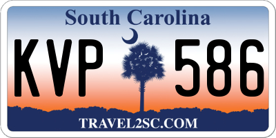 SC license plate KVP586