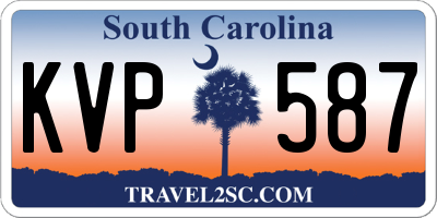 SC license plate KVP587