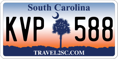 SC license plate KVP588