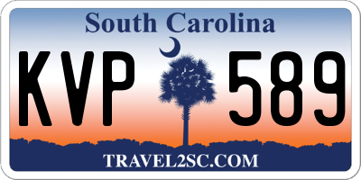SC license plate KVP589