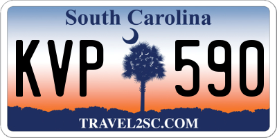 SC license plate KVP590